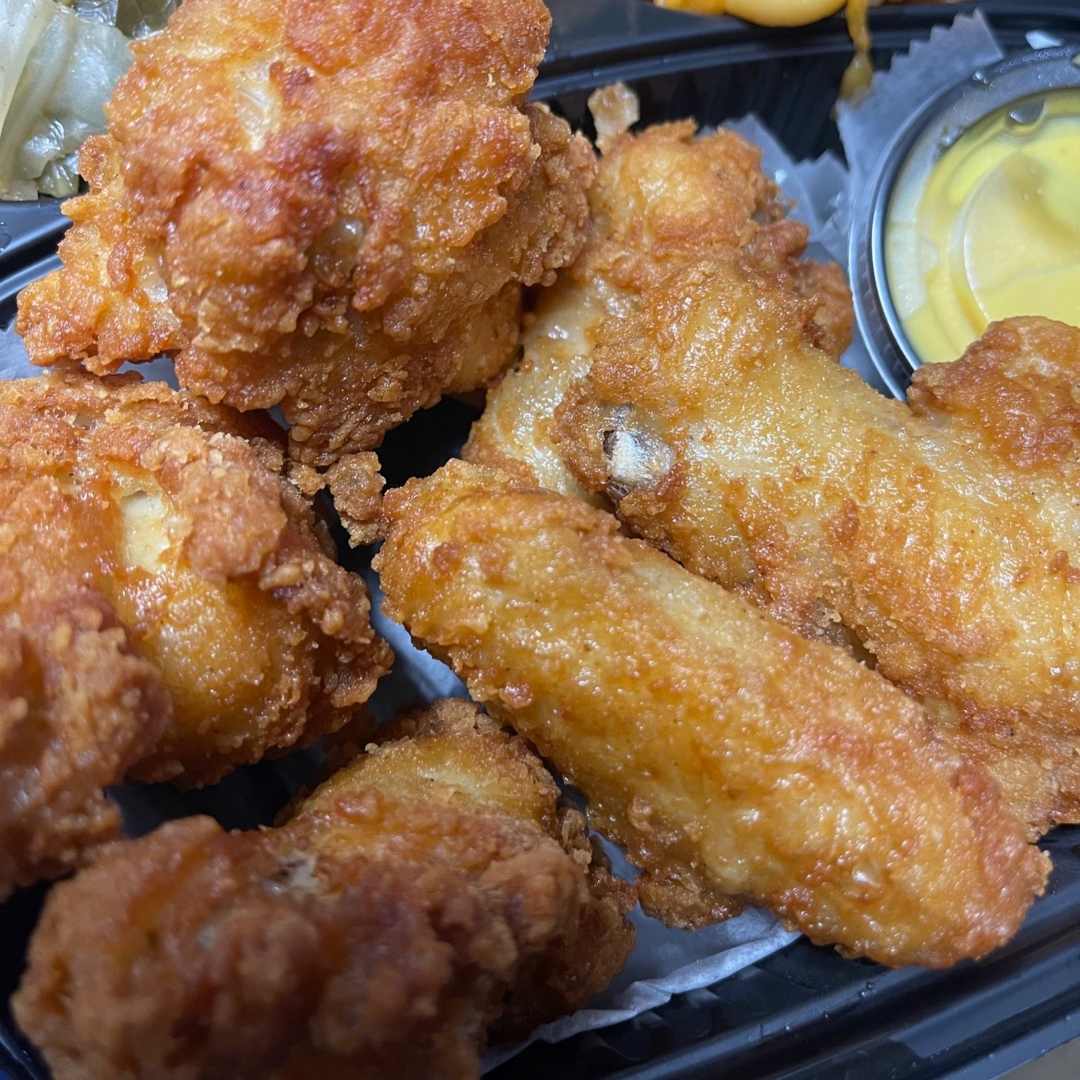Fried Bone In Wings.